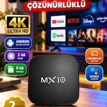 Mx Box S 4k Android Tv Box 2 Gb Ram, 8 Gb Hafıza, Chromecast Ve Google Asistan