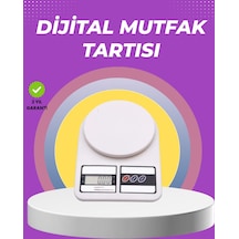 Beyaz Plastik Dijital Mutfak Tartısı 24x16.8x1.5cm Diğer
