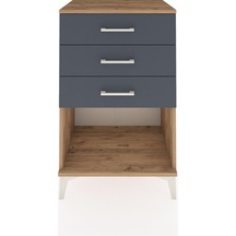 Hyperion Komodin 3 Çekmeceli 60x44x96 Çam-antrasit Çam