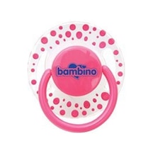 Bambino Desenli Silikon Kiraz Uçlu Emzik No.3 - Pembe Mavi