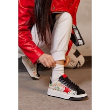 Goose Siyah Hakiki Süet Kadın Sneaker-Siyah Süet Siyah