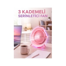 Rgb Işıklı 3 Kademeli Usb Şarjlı Masaüstü Vantilatör Renk