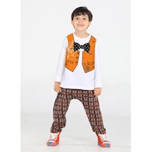 Casabony Spider Yelek Baskılı Pantolon + T-shirt Takım-desenli Çok Renkli