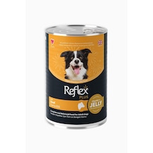 Reflex Plus Jöle İçinde Et Parçacıklı Dana Etli Yetişkin Köpek Maması 400 G