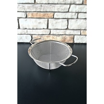 Paslanmaz Çelik Takviyeli Süzgeç - Sepet- Makarna Süzgeci-22 Cm Gümüş