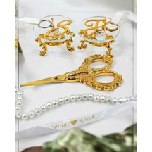 Lucevia Gold Cam Yüzük Yükselticisi Ve Söz Makası Seti Gold Gold