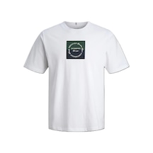 Jack & Jones Jack&jones Jorcatskills Square Branding Erkek T-shirt 12290856 Beyaz