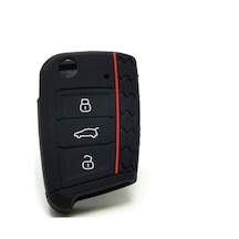 Seat Uyumlu Ibiza Leon Toledo Ateca Silikon Anahtar Kılıfı Siyah