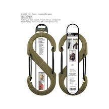 Nite-Ize S-Biner Plastik Size 10 Coyote/Blk  Gate Çok Renkli