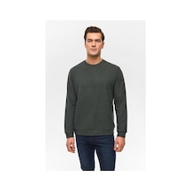 Haki Regular Düz Bisiklet Yaka Sweatshirt Haki Haki Regular Düz Bisiklet Yaka Sweatshirt Haki
