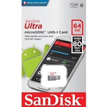 Sandisk Ultra 64Gb Microsd 80Mbs Kart
