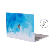 Macbook Air Kılıf 13.6 İnç M2-m3, Paint02 Touchıd'li Air M2-m3 A2681 A3113 İle Uyumlu Açık Mavi