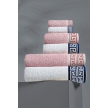 Veramoni Leonie Model 6'li Banyo Seti Beyaz-pudra