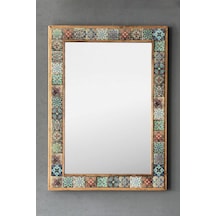 Tr Oscar Stone Decor Masif Çerçeveli Mozaik Taş Ayna 53 Cm X 73 Cm Tile Mozaik Seramik Desenli Genel