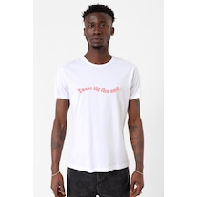 Rose Toxic Till The End Beyaz Erkek Bisikletyaka Tshirt Çok Renkli