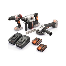 Worx Wxks6 Wx354.9 + Wx380.9 + Wx812.9 + Wa3601 20v/2ah Pro Kombo Set