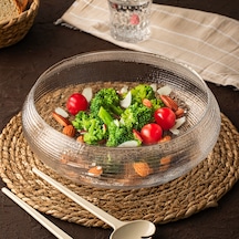 Porsima 4306 El Yapımı Büyük Boy Kaşıklı Cam Salata Kasesi 24 Cm