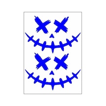 A4 Sticker 113 Tek Paket Çoklu Sticker Joker Mavi Standart