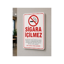 4 Mm Foreks'li Sigara İçilmez Uyarı İkaz Levhası A4 Sticker Folyo Baskı