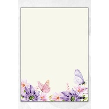 A5 Kelebek Bloknot Çizgisiz Defter - 50 Yaprak - Notepad - Not Defteri - Not Kağıdı Çok Renkli Çok Renkli