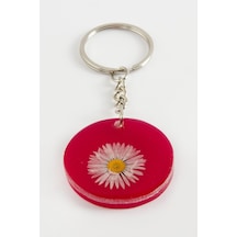 Papatya Epoksi Anahtarlık-pembe N145