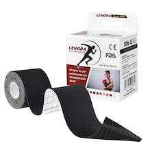 Lenora Kinesiology  Bandı Siyah Sporcu Bandı 5 x 5 M
