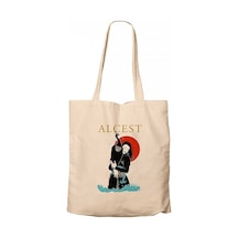 Alcest İllustrator Krem Kanvas Bez Çanta Krem