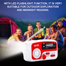 Mufunye Am/fm Acil Durum Radyosu El Kranklı Radyo Taşınabilir Güneş Enerjili Şarj Edilebilir Radyo Led El Feneri İle