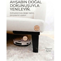 1. Sınıf Gürgen Ağacı 15 Cm Siyah Küt Ayak Mobilya Kanepe Koltuk Tv Ünitesi Mobilya Ayakları Ahşap