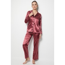 Doremi Miorre Uzun Kol Bayan Pijama Takım Saten