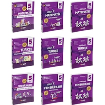 Gizli 2025 5. Sınıf Matematik + Türkçe + Fen Alıştırmalı + Usta İşi Soru + Gizli Kuşak Seti 9 Kitap Güncel Müfredat