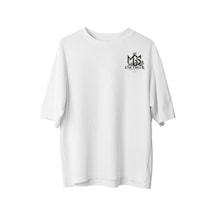 The Mgs Collective Escobar Alias Oversize Grafik Baskılı Unisex Beyaz T-shirt