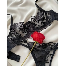 La Linaa Mona Siyah Kadın Bralet Takım Siyah