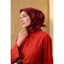 Silk Home Soft Eşarp 73099-21 Açık Kırmızı, Soluk Siyah, Vizon