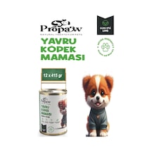 Propaw Kuzu Parça Etli Jöleli Premium Tahılsız Yavru Köpek Maması 12 x 415 G