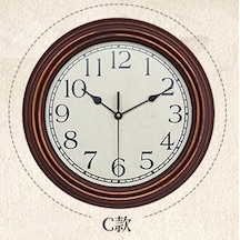 Reedark Lüks Retro Ahşap Duvar Saati - 30x30cm Ev Dekorasyonu, Kahve Altın Renk Çok Renki