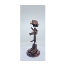 Falden Soldier Askeri Anıt Biblo Figür 20cm Metalik