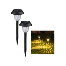 Cbtx Cıs-57454 2 Adet / Takım Açık Bahçe Hissesi Güneş Işığı Ip65 Su Geçirmez Lamba Geçit Yolu Yard Veranda Dekor - Sıcak Beyaz Işık