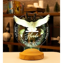 Harry Potter Hediyesi Hogwarts Hedwig 3d Led Lamba, Hediye Baykuş Gece Lambası