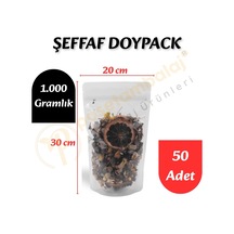 Şeffaf Doypack 20x30x10 Cm 50 Adet