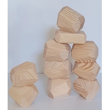 Tumi Ishi Ahşap Bloklar 10'lu Ham Boyasız Set Waldorf Denge ...