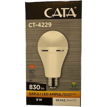 Cata Ct-4229 9w 6400k Beyaz Işık E27 Duylu Şarjlı Led Ampul 2 Adet