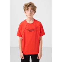 Tommylife Fiesta Pamuklu Yumuşak Dokulu Oversize Baskılı Erkek Çocuk T-shirt - 11285 Kırmızı
