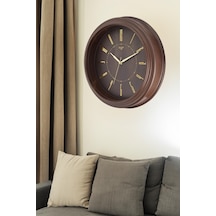 Kahve Kasa Kahve Çerçeve Duvar Saati 45 Cm Diğer