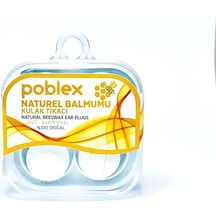 Poblex Naturel Balmumu Kulak Tıkacı - Kulak Koruyucu Tıpası 4'lü