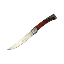 A 3165 A Kamp Çakı 24 Cm - Ahşap Metal Saplı, Kemerlikli Çok Renkli
