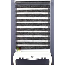 Siyah Bambu Zebra Perde