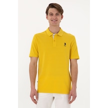 U.S. Polo Assn. Erkek Regular Fit Polo Yaka Sarı Basic Tişört 50298031-VR094