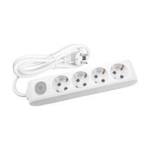 Viko Multi-let 4'lü Grup Priz Anahtarlı Topraklı Çocuk Korumalı 5 Metre Beyaz - 90117405