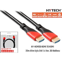 Hytech Hy-Hdm20 Hdmi To Hdmi 20M Altın Uçlu 24K 1.4 Ver 3D Kablos